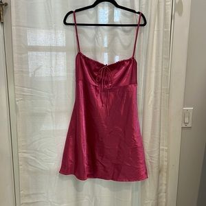 Women’s Satin Pink Mini Dress Size 12, Princess Polly